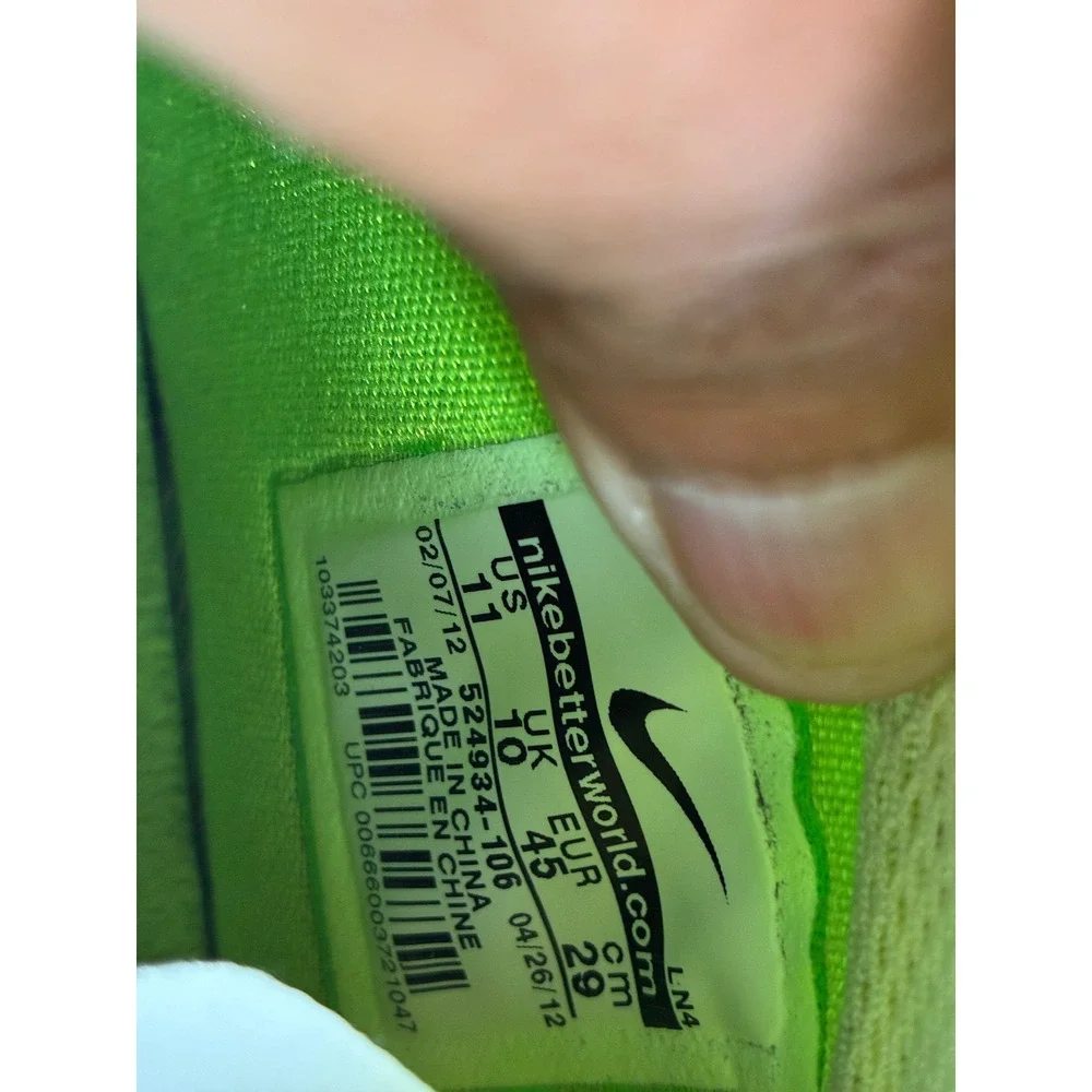 Nike Hyperdunk 2012 Basketball Shoes Mens 11 White Green 524934-106 Good